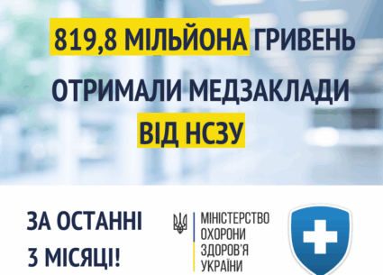 Вже 819 млн грн оплатив НСЗУ за послуги за останні три місяці